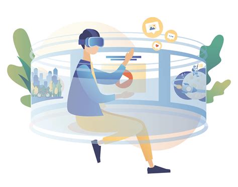 virtual realidad concepto. minúsculo chico utilizando virtual realidad ...