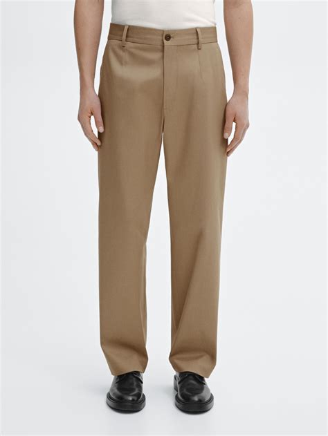 Men's Relaxed Fit Trousers - Massimo Dutti - AE