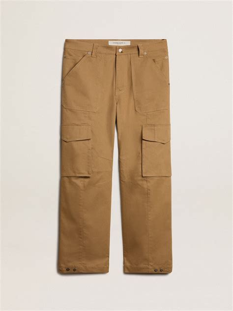 Beige khaki cargo pants | Golden Goose