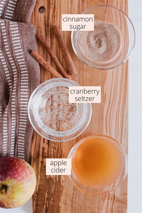 Easy Sparkling Apple Cider Mocktail (Two Ingredients!) - The Balanced Nutritionist