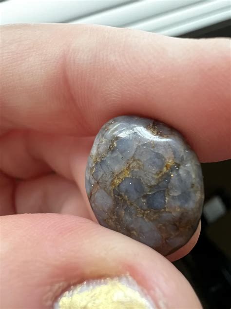 Polishing some blue quartz I found in central VA - common-ish and inexpensive here but IMO as ...