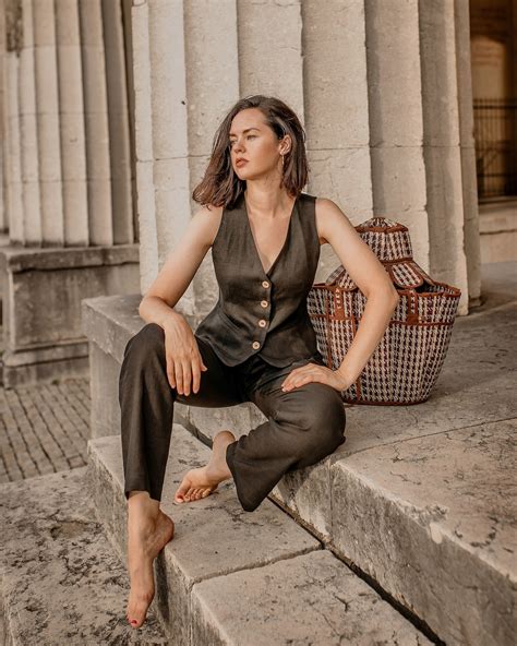 Linen Suit, Linen Waistcoat and Linen Pants, Wedding Guest Suit, Womens ...