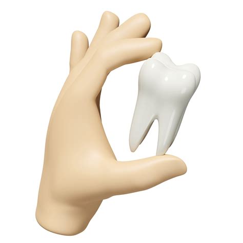 3d manos sostener dental molar dientes modelo icono aislado. salud de ...