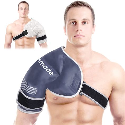 Shoulder Ice Pack for Pain Relief - Reusable Compression Gel Cold ...