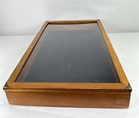 Vintage Wood Table Top Display Case