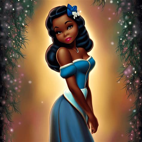 Superbe maquette afro-américaine de la princesse Disney Blanche-Neige ...