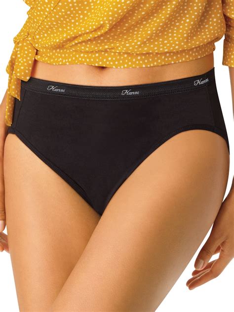 Hanes Women's Cotton Hi-Cut Underwear, 6-Pack - Walmart Inventory ...