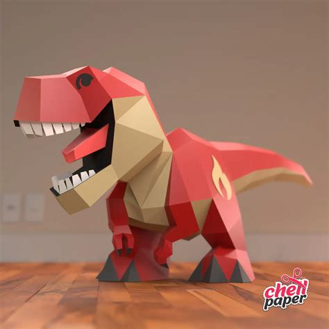 Tyrannosaurus rex tyrannosaurus trex dinosaur papercraft lizard bird ...