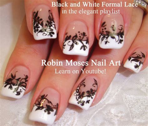Nail Art by Robin Moses: "lace nails" "nail art" "lace nail art" "black ...