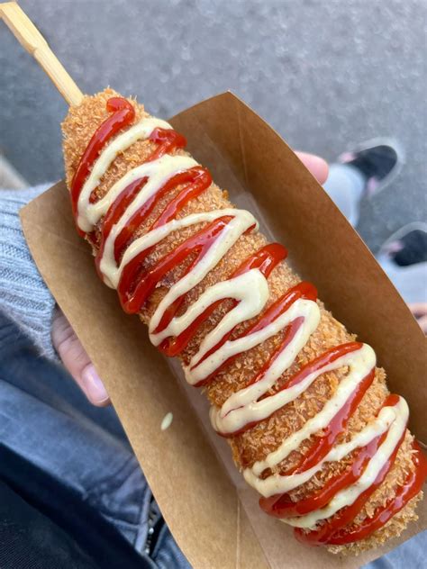 Korean corn dog😋 | Yummy food, Corn dogs, Food obsession