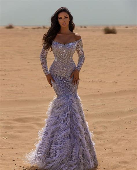 Dress - Chic & Holland | Evening dresses, Long sleeve evening dresses, Mermaid evening dresses