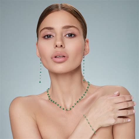 Серьги плетеные из изумрудов и серебра – GERNICA JEWELRY