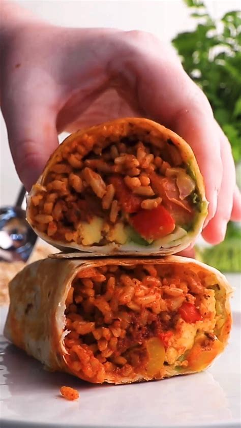 Brown rice chorizo breakfast burritos – Artofit