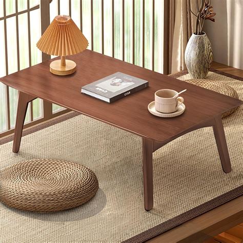 Amazon.com: Kuabner Bamboo Coffee Table Foldable Japanese Floor Desk ...