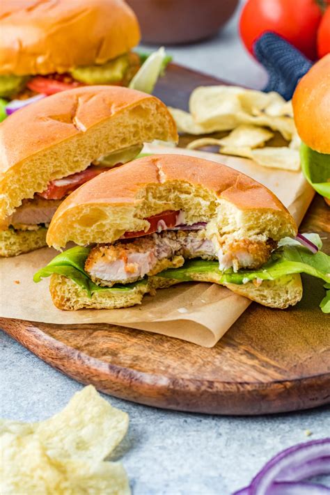 Fried Pork Chop Sandwiches - Kitchen Divas