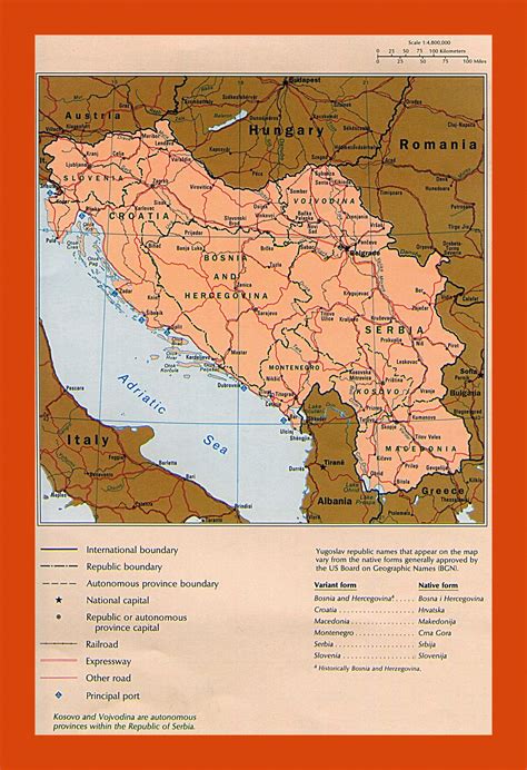 Ethnolinguistic Map Of Yugoslavia