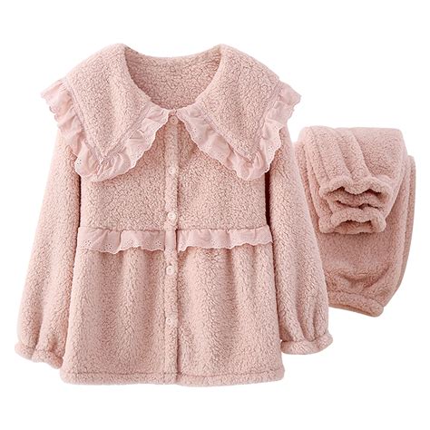 GERsome Women's Fleece Pajamas Sets Fluffy Sleepwear Warm Sherpa ...