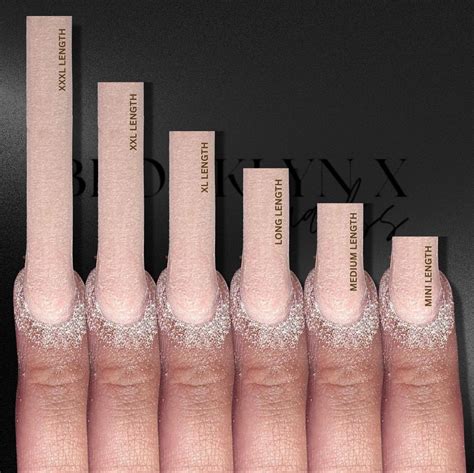 Acrylic Nail Length Chart - Minimalist Chart Design
