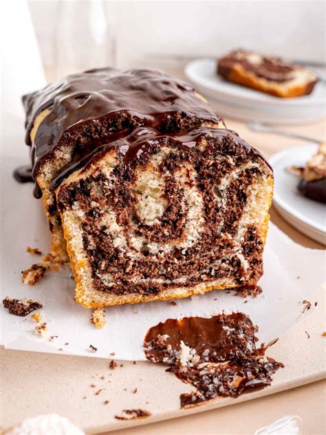 Vanilla and Chocolate Marble Loaf Cake - Broken Oven Baking