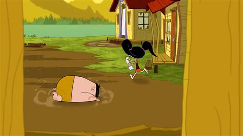 Shirtless Drawn Cartoon Boys & Men: McGee & Squirt in Swimming Trunks 2