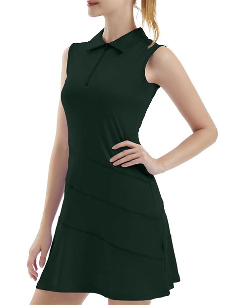 FKEEP Women's Tennis Golf Dresses Zipper V-Neck Sport Activewear with ...