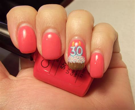 For my 30th Birthday I did a birthday cupcake on my nail! | Birthday ...
