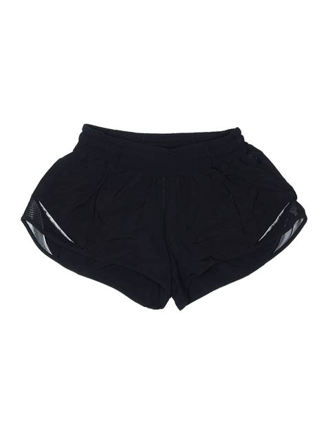 Lululemon Athletica Color Block Solid Black Athletic Shorts Size 6 - 53 ...