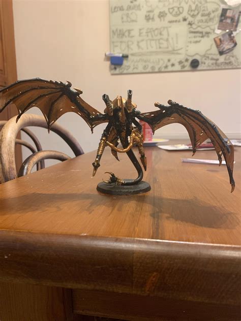 Winged hive tyrant paint job.thanks to everyone who helped with guns ...