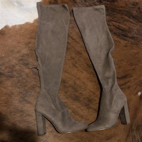Steve Madden Women's Grey Boots | Depop