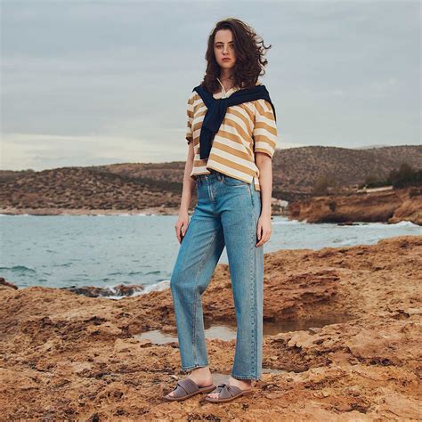 Straight Denim Trousers for Women in Blue