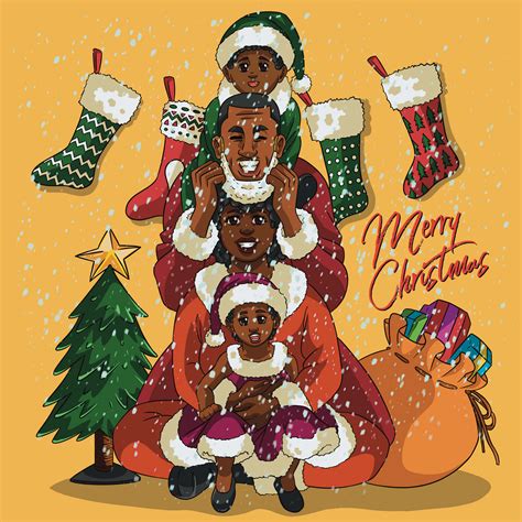 Download Black Family Christmas Pictures 1946 x 1946 | Wallpapers.com