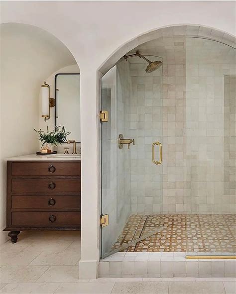 Spanish Revival Bathroom with Walk-In Shower