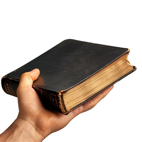 Hand holding blank book isolated on transparent background 45926531 PNG