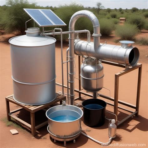 Solar-Powered Water Distillation Unit | Stable Diffusion Online