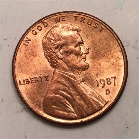 1987 D Lincoln Penny RD - Etsy Canada in 2025 | Rare coins worth money ...