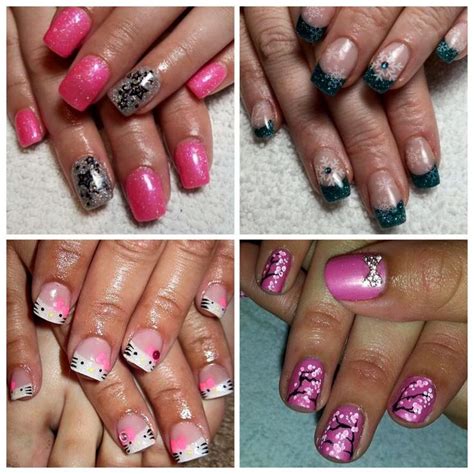 Nail Designs by *** Abila Hot Pink / Hello Kitty / Cherry Blossom ...