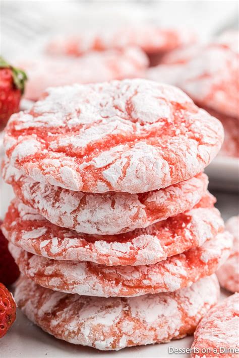 Strawberry cookies - 4 ingredient strawberry cookies recipe
