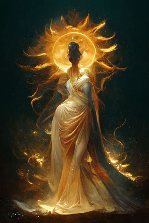 ArtStation - Goddess of sun | Goddess artwork, Greek goddess art ...