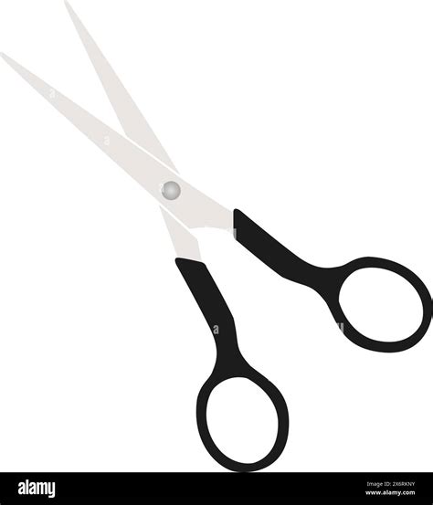 scissor icon, scissor symbol vector, scissor silver color with Black ...