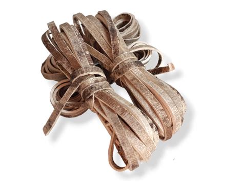 Genuine Leather Laces, Cowhide Strips, Cow Rawhide Cords, Softened Raw ...