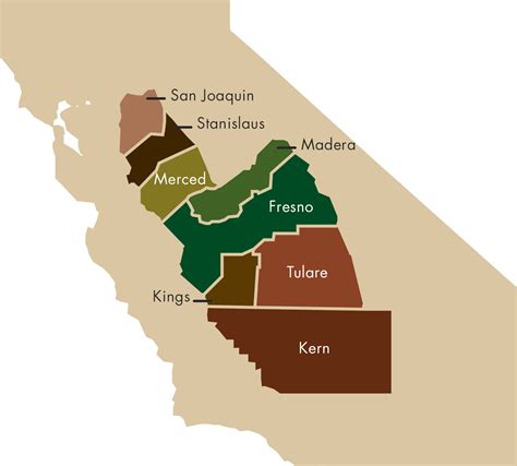 Map Of California Central Valley