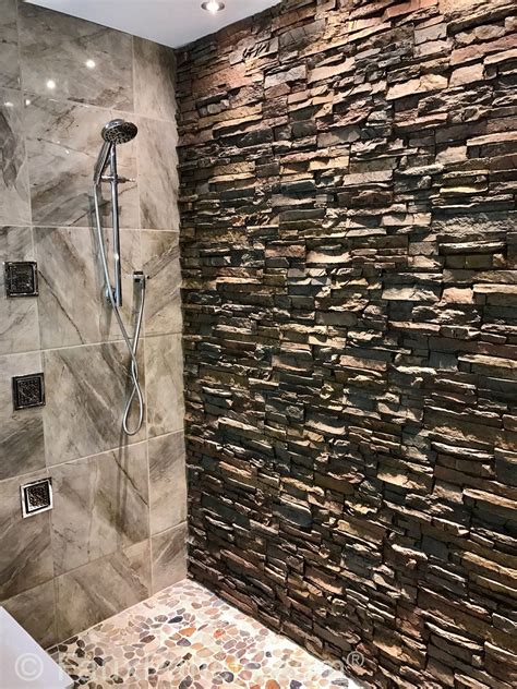 Waterproof Bathroom Wall Panels | Design w/Stone, Brick Style | Stone ...