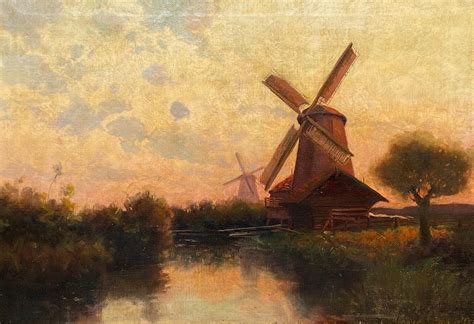 Painting Windmill Painting Original Art Old Mill Art Impasto Wall Art Antique Windmill Dutch ...