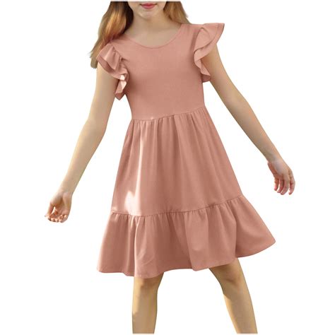 Little Girls Cute Dress New Summer Dress for Girls Ruffle Sleeve ...
