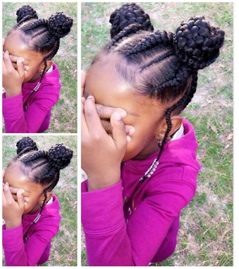 29 Braided Cornrows With Buns For Little Black Girls - AFROCOSMOPOLITAN ...