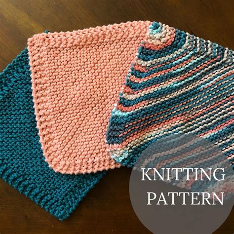 KNITTING PATTERN | Durable Knit Dishcloth Pattern, Beginner Knitting ...
