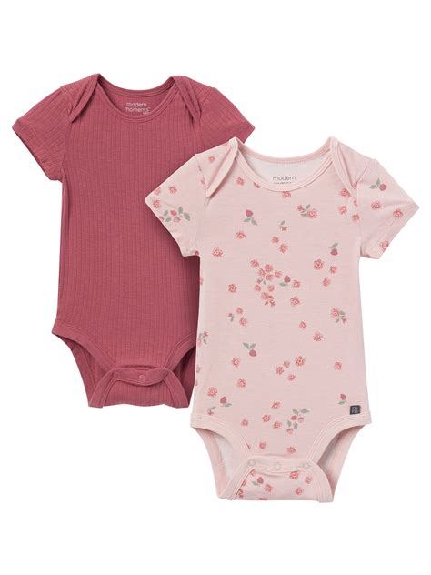 Modern Moments by Gerber Baby Neutral Super Soft 2-Pack Short Sleeve ...
