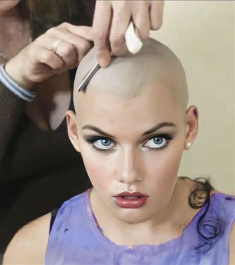 Pin by Ashley Boasso on Women Smooth Shaving | Shaved hair women, Bald ...