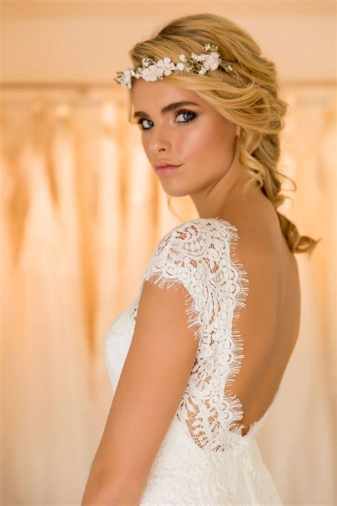 SOLD Sample size 12 Roxanne Cotton Lace Wedding Dress | Joyce Young