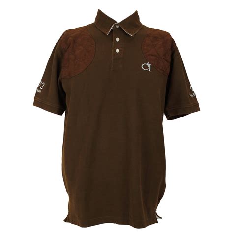 "Hubert" Cotton Polo Shirt by Club Interchasse, Brown | Krieghoff
